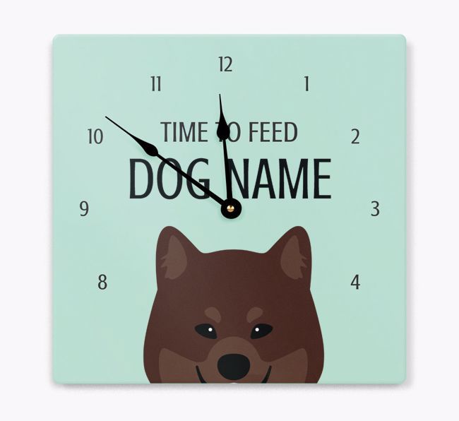 Time To Feed: Personalized {breedFullName} Wall Clock